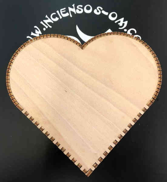 Caja corazón madera haya flexible
